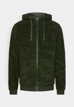 Pier One BORG ZIP-UP JACKET - Fleecejacke - Dark Green -Herrenbekleidung Rabatte 067adbe3faa7458ba7e980a0b8da5bd4 1