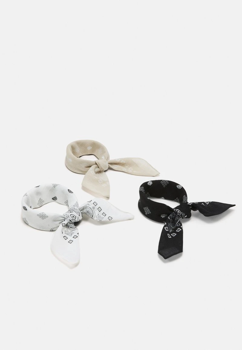 Pier One BANDANA UNISEX 3 PACK - Tuch - Black/white/beige 6 Pier One BANDANA UNISEX 3 PACK - Tuch - Black/white/beige – Bild 4