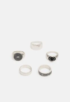Pier One 5 PACK - Ring - Silver-coloured -Herrenbekleidung Rabatte 1dfd919f453a444ebcedd80b734d413a 1