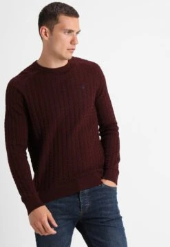 Pier One Strickpullover - Mottled Bordeaux -Herrenbekleidung Rabatte 299f670f1ac044398a81a9d31b2f4776 1