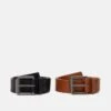 Pier One 2 PACK UNISEX - Gürtel - Black/cognac -Herrenbekleidung Rabatte 2f8356d00e94424e9b370f49a86d96f0