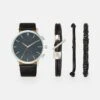 Pier One SET - Uhr - Black -Herrenbekleidung Rabatte 3b58142599864dc29cbfb5838dc53b59