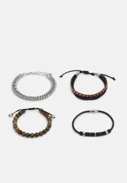 Pier One 4 PACK - Armband - Silver-coloured -Herrenbekleidung Rabatte 63cf059447144a91a73feb285e7d11ba 1