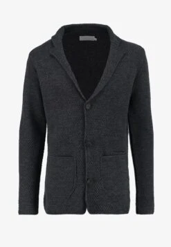 Pier One Strickjacke - Mottled Dark Grey -Herrenbekleidung Rabatte 6ed42d0de2004800aef666fff4a1b55c