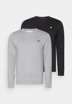 Pier One Sweatshirt - Black/mottled Grey -Herrenbekleidung Rabatte 85f1371ece5d476794476850af6f9da1 1