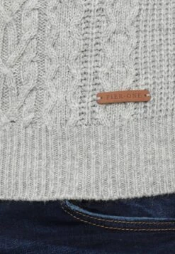 Pier One Strickpullover - Mottled Grey -Herrenbekleidung Rabatte 98e400a2e6784522b8ea9f8eb6bf3691