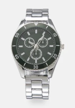 Pier One UNISEX - Uhr - Silver-coloured/green -Herrenbekleidung Rabatte c7a491457a8c42da8cb2e92a4f755731 2