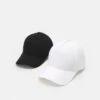 Pier One UNISEX 2 PACK - Cap - Black/white -Herrenbekleidung Rabatte c81afa5f2a2041ba9384bf535a217551