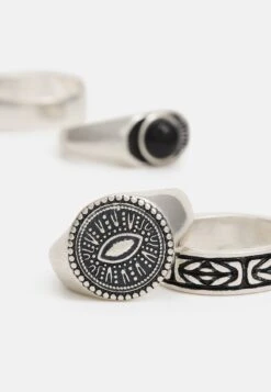 Pier One 5 PACK - Ring - Silver-coloured -Herrenbekleidung Rabatte db6a637888e34ec5a4d8dceca3b8fe16
