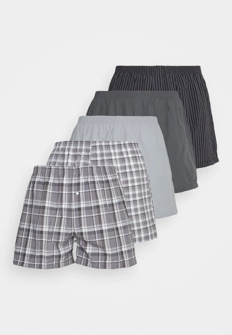Pier One 5 PACK - Boxershorts - Black/grey/white 3 Pier One 5 PACK - Boxershorts - Black/grey/white